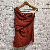 RICK OWENS
RED/PINK LAMBS LEATHER TOP