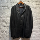 EMPORIO ARMANI BLACK LEATJER JACKET