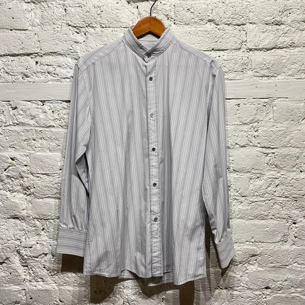 GUCCI 
COLLARLESS STRIPE SHIRT