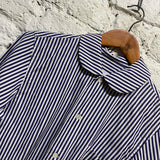 COMME DES GARÇONS 
COMME DES GARÇONS GIRL
NAVY/WHITE STRIPED SHIRT