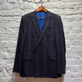 OZWALD BOATENG WINDOWPANE WOOL CHECK JACKET