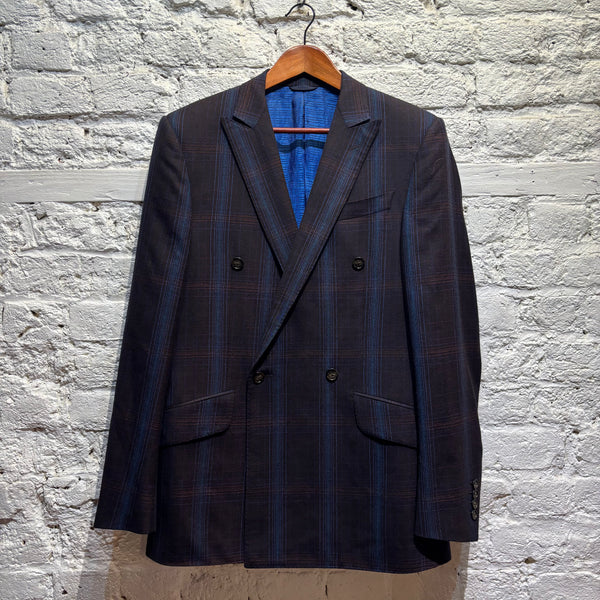 OZWALD BOATENG WINDOWPANE WOOL CHECK JACKET