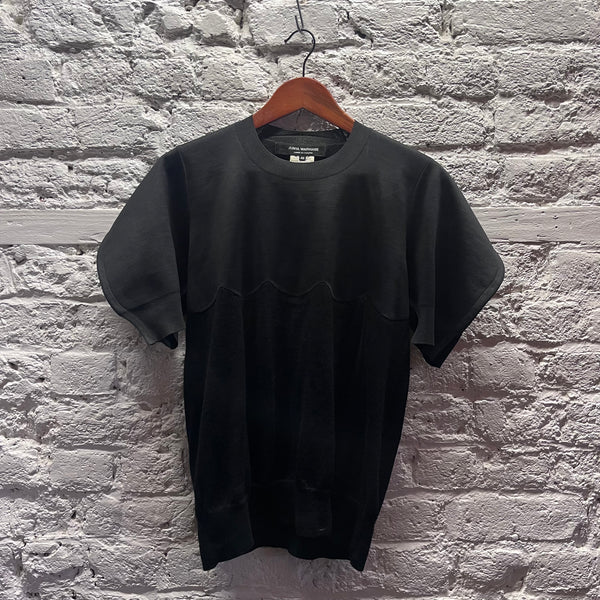 JUNYA WATANABE
BLACK KNIT SHORT SLEEVE TOP