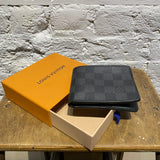 LOUIS VUITTON CHECK PRINT LEATHER CARD HOLDER