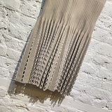 ALAIA HEAVY WEAVE PALE GREY DRESS