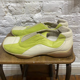 PRADA SPORT BEIGE/LIME GREEN TRAINERS