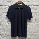 HOPE
NAVY KNIT ZIP POLO