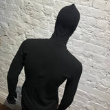 KUSIKOHC BLACK JERSEY FULL FACE/GLOVES L/S ZIP TOP