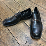 GUCCI 
BLACK LEATHER LOAFERS