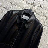 CALVIN KLEIN 
BLACK NAPPA LEATHER JACKET