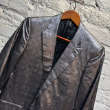 DIOR SILVER LAME CHECK JACKET