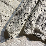 NASIR MAZHAR BLACK/WHITE LACE TRACKSUIT SET