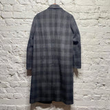 JOSEPH GREY CHECK OVERCOAT