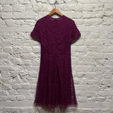 BURBERRY BURGUNDY LACE DRESS