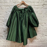 BERNADETTE
GREEN STRAPLESS TAFFETA MINI DRESS
