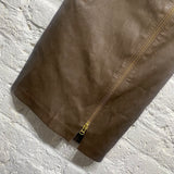 SUPERTRASH 
LAMBSKIN LEATHER BROWN SKIRT