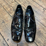 PRADA
BLACK SQUARE TOE LACE UP SHOES