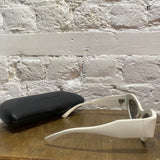 BALENCIAGA 
WHITE FRAME SUNGLASSES