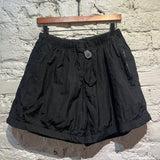 STONE ISLAND BLACK NYLON SHORTS WITH MESH LINING