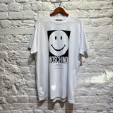 MOSCHINO 	COUTURE SMILEY WHITE T SHIRT