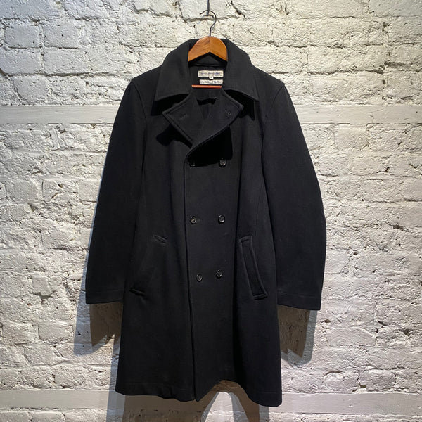 COMME DES GARÇONS SHIRT BLACK WOOL PEACOAT