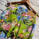 MARTINE ROSE GREEN FLORAL JEANS