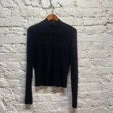 ALEXANDER MCQUEEN
BLACK RIB KNIT TURTLENECK TOP