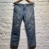 JUNYA WATANABE WASHED DENIM JEANS WITH ZIPS