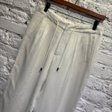 MAISON MARGIELA 	4 WHITE PLEAT FRONT TROUSERS