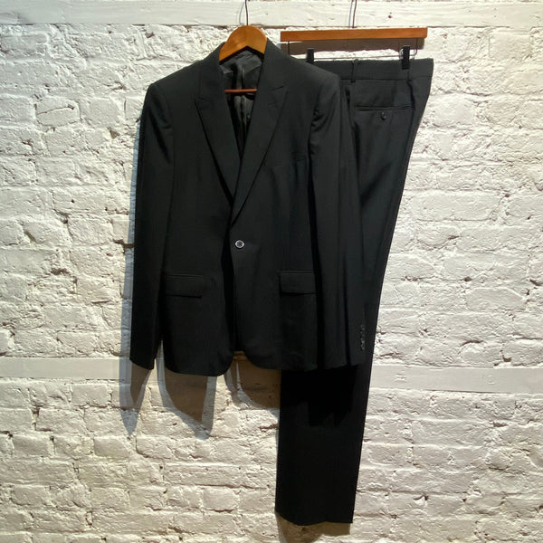 ALEXANDER MCQUEEN BLACK SUIT 1 BUTTON