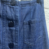 SANDRO 
DENIM SKIRT BUTTON FRONT