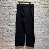 MATTEAU	BLACK TIE WAIST COTTON TROUSERS