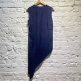 MARGIELA NAVY ASYMMETRICAL TOP