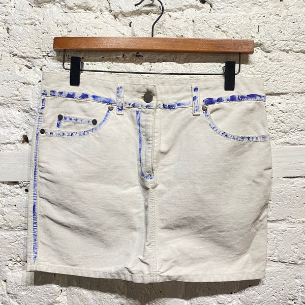 ALEXANDER MCQUEEN 
DENIM MINI SKIRT