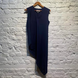 MARGIELA NAVY ASYMMETRICAL TOP