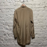 DRIES VAN NOTEN TAN SILK/COTTON SHIRT
