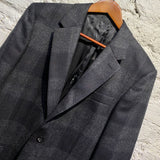 ALEXANDER MCQUEEN BLACK/GREY WOOL CHECK SUIT