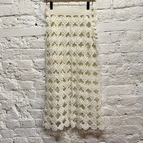 JIL SANDER
HANDMADE WHITE CROCHET SKIRT