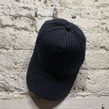 JEAN-PAUL GAULTIER 
NAVY PIN STRIPE ADJUSTABLE CAP