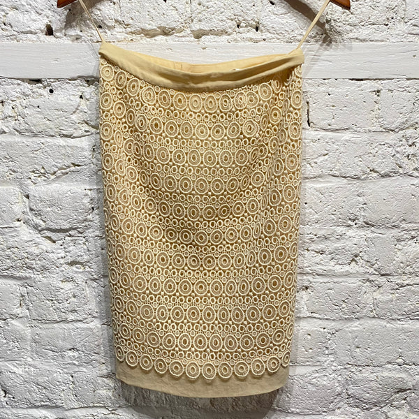COMME DES GARÇONS 
IVORY LACE ARCHIVE SKIRT AD1990
