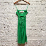 MIISTA
GREEN SATIN DRESS