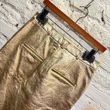 VERONICA BEARD	GOLD LEATHER SKIRT