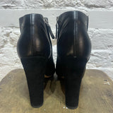 CHANEL 
BLACK LEATHER BOOTIES
SIZE 38/5 UK