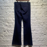 GUCCI WOMENS DARK NAVY DENIM FLARED JEANS