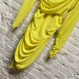 PREEN
YELLOW RUFFLE DRESS WITH DIAMANTE DETAILS