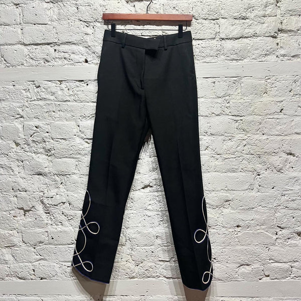 CALVIN KLEIN 
205W39NYC
BLACK EMBROIDERED TROUSERS