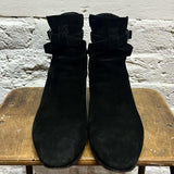 SAINT LAURENT 
BLACK SUEDE BOOTS 
SIZE 37/4UK