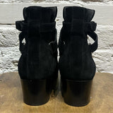 SAINT LAURENT 
BLACK SUEDE BOOTS 
SIZE 37/4UK