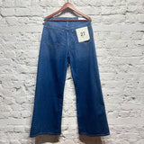 RE/DONE WIDE LEG JEANS WITH CRYSTALS