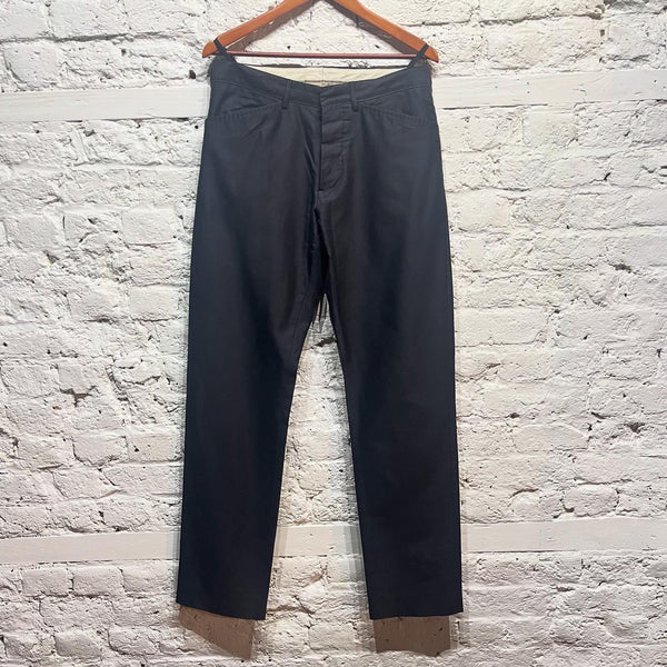 HELMUT LANG
CHARCOAL SILK/COTTON TROUSERS